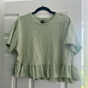 Green Wild Fable crop tee size large